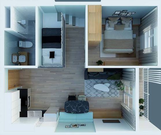 Nhận nhà ngay cho thuê lẹ, căn 1 phòng ngủ beverly vinhomes 7762548