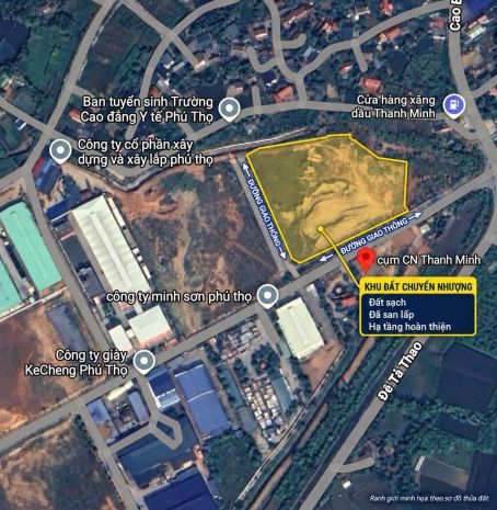 Bán đất công nghiệp ccn thanh minh phú thọ - chính chủ bán 7769051