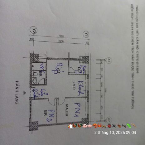 Chính chủ cho thuê chung cư dương nội  2pn  54m²  giá từ 7773420