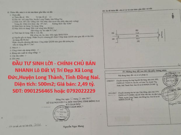 Đầu tư sinh lời - chính chủ bán nhanh lô đất vị trí đẹp xã 7773459