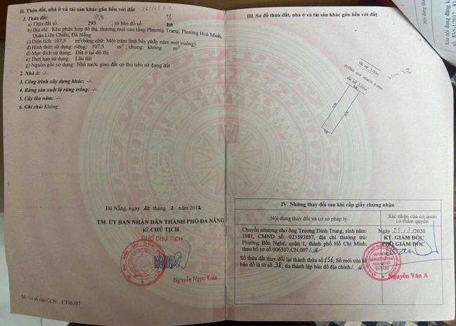 Bán đất mặt tiền đường  hoà minh 28  thông hồ tùng mậu 7775246