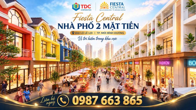 Fiesta central bình dương nhà phố 2 mặt tiền tạo sự  tăng 7775721