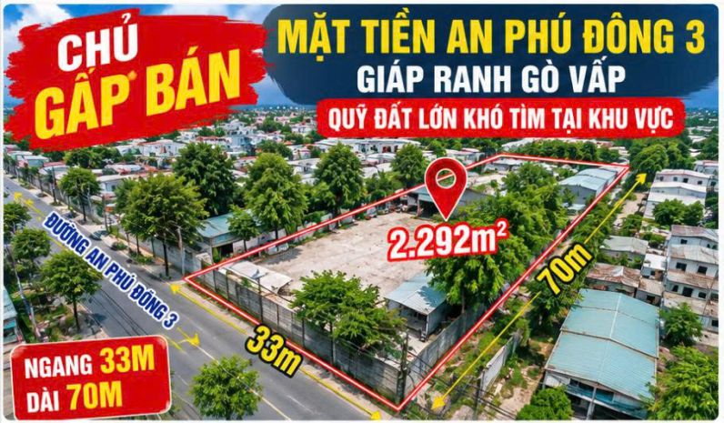 Một lô  3 giá trị: 2.292m² + 33m x 70 + dòng tiền 7778889