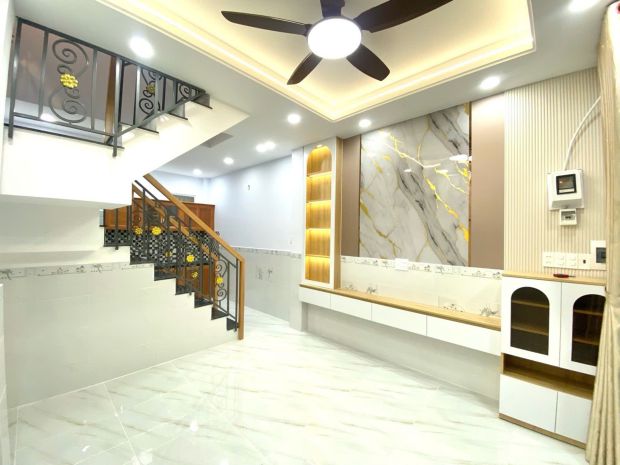 Thạnh lộc 19 - gần 130m² dts  nhà 3 tầng btct  hẻm nhựa 7779235