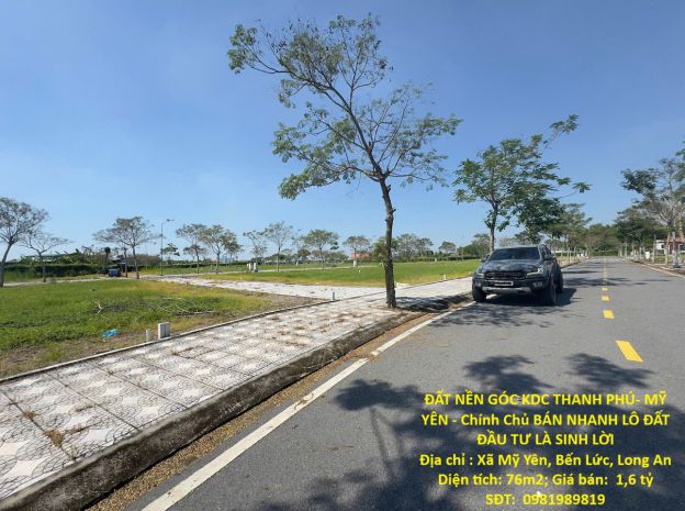 Đất nền góc kdc thanh phú- mỹ yên - chính chủ bán nhanh lô 7779470