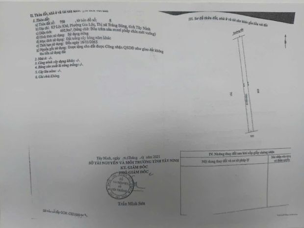 Chính chủ bán đất gia lộc, tây ninh ngang 10m dài 95m, 7781551