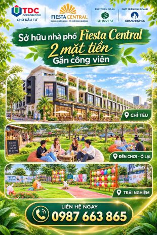 Dự án fiesta central bình dương  gần công viên  thêm sức 7783529