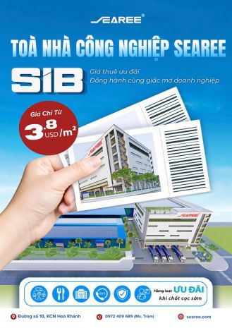 Cho thuê kho xưởng tòa nhà sib  searee, kcn hòa khánh - đà 7794892