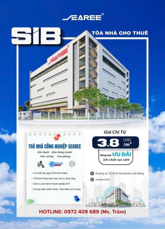 Cho thuê kho xưởng tòa nhà sib  searee, kcn hòa khánh - đà 7794894