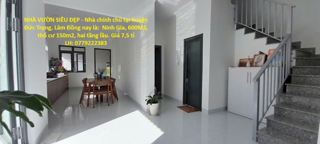Nhà vườn siêu đẹp - nhà chính chủ tại ninh gia, 600m2, thổ 7794895