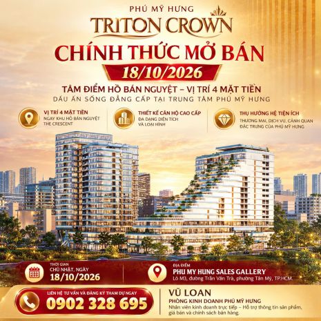 Căn hộ triton crown phú mỹ hưng  vị trí 4 mặt tiền, giỏ 7795048