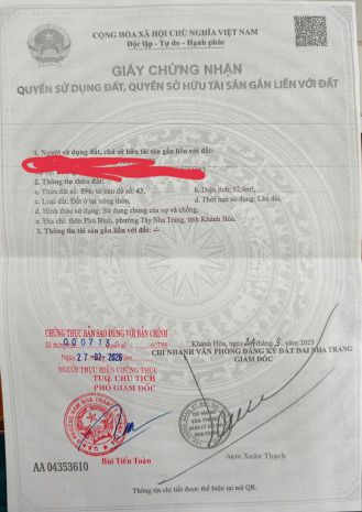 Quỹ đất hiếm  bán lô đất 2 mặt tiền 92,4m², thôn phú bình, 7795689