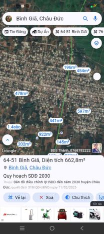 * đất đẹp bình giã  châu đức khu vực cũ nay bình giã 7798929