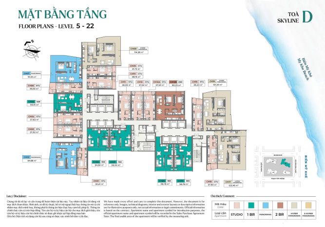 Bán studio 38,05m² view trực diện biển mỹ khê soleil đà nẵng 7799958