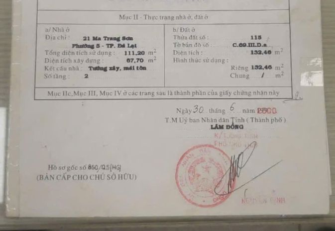 Bán đất trung tâm đà lạt, đường ma trang sơn, p.5, lô góc 2 7800996