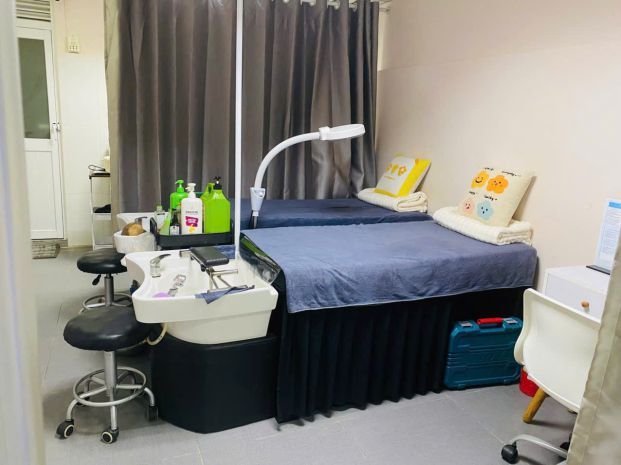 Sang nhượng tiệm nail  mi  gội đầu đầy đủ nội thất, vào 7804144