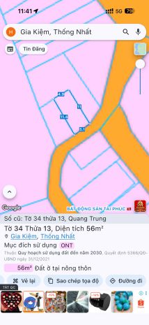 Chính chủ cần bán đất thổ cư gia kiệm - thống nhất 7804359