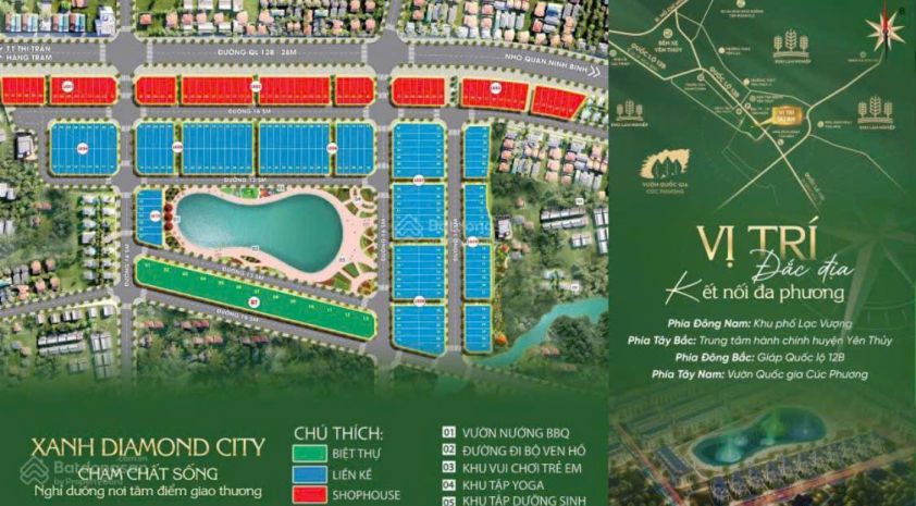 Chính chủ em bán lô view hồ  xanh diamond city 7808427