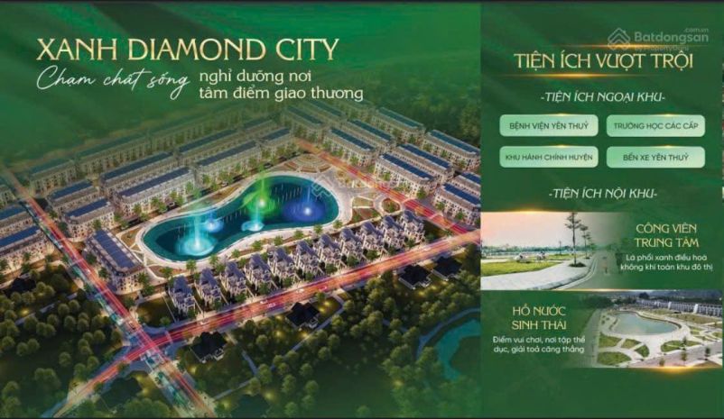 Chính chủ em bán lô view hồ  xanh diamond city 7808432