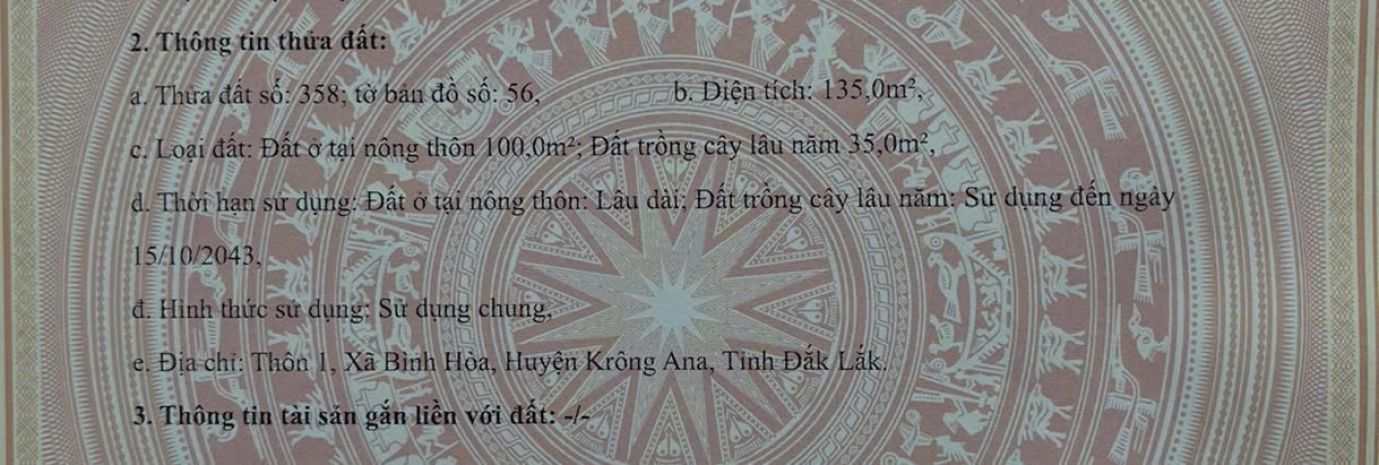 Chính chủ bán đất đối diện trường thcs lê văn tám 7809171