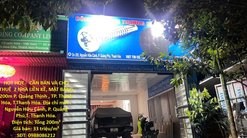Hot hot -  cần bán và cho thuê  2 nhà liền kề, mặt bằng 7809958