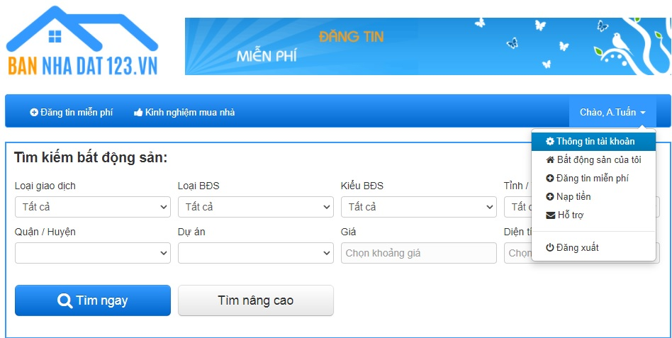 thông tin tài khaonr